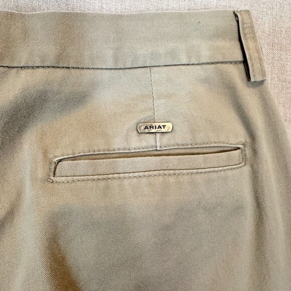 Ariat Performance Khaki Pants Men’s 34x36 Classic Fit Cotton Dress Chinos - Picture 6 of 8